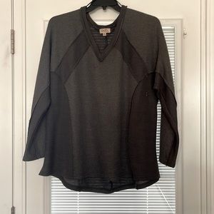 Dark gray textured boutique top - XL +
